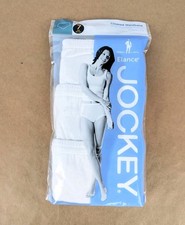 NEW 3 Pair Womens Sz 7 Jockey Elance 100 Cotton Comfort Briefs Panties White