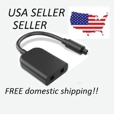 1x2 Digital Optical TOSlink Audio Splitter Multiplier Combiner Converter NEW