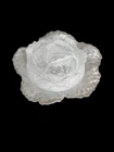 Classic Vintage Portieux Vallerysthal Frosted Glass Lidded Cabbage Bowl 7” X  4”