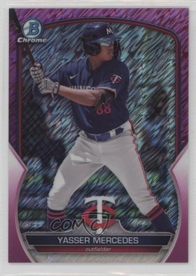 2023 Bowman Chrome Prospects Fuchsia Shimmer Refractor /199 Yasser Mercedes 05nu