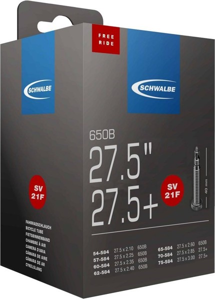 Schwalbe Fahrradschlauch Sv21F-40Mm Freeride Schwarz 54/75-584/ 27,5 Zoll-image