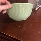Vintage Fire King Jadeite Swirl Mixing Bowl Oven Ware Anchor Hocking Shell #6 8”