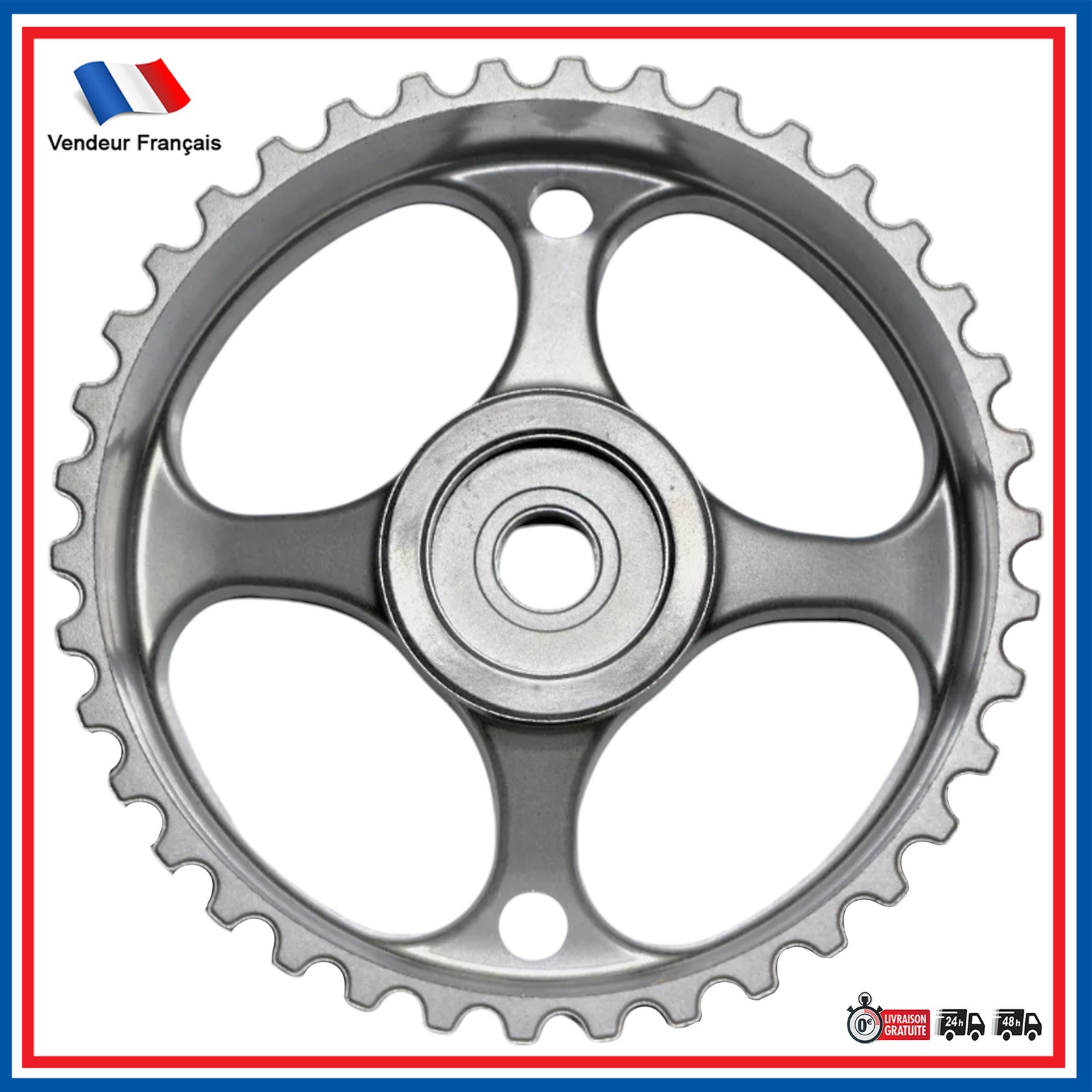 Poulie crantée vilebrequin en acier forgé pour Renault Kangoo Scenic 7700274413