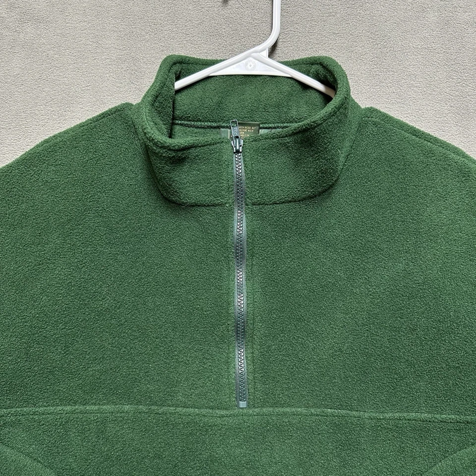 Suéter De Colección J.Crew Oarsman Para Hombres Grande Verde Cuarto Cremallera Vellón Hecho en EE. UU. 90s Foto 3 de 4