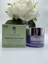 Clinique Repairwear Laser Focus Wrinkle Correcting Eye Cream 1oz / 30ml Large Sz