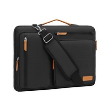 MOSISO 360 Protective Laptop Shoulder Bag,15-15.6 inch 16 inch, Black