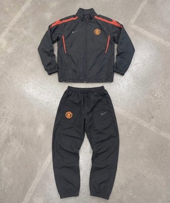 Nike Manchester United Trainingsanzug Tracksuit Schwarz S/M (Etikett XL) Man Utd