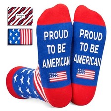 HAPPYPOP American Flag Gifts Socks for Men Women - American Patriots