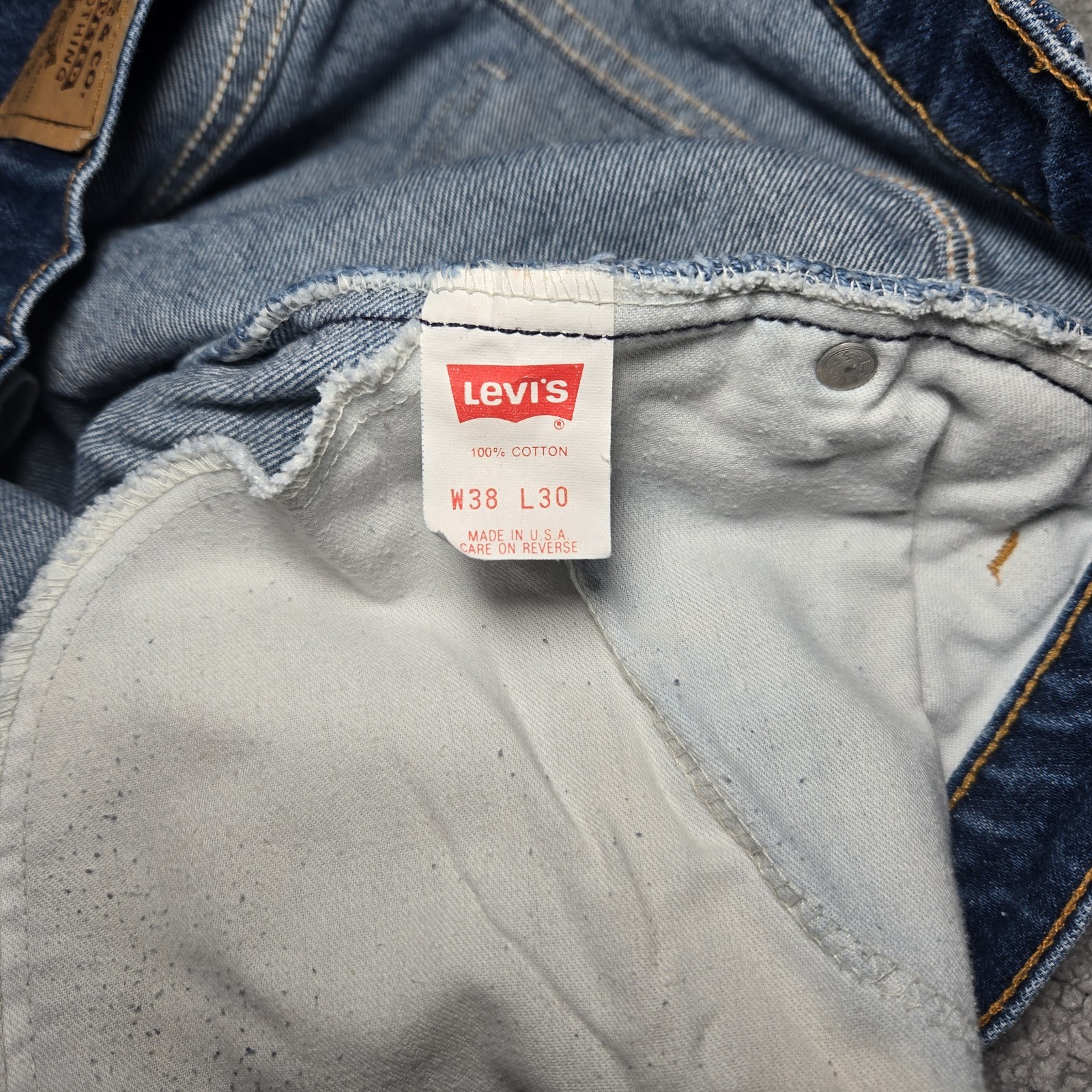 Vintage Levi's 517 Men's Orange Tab Jeans Size 38x30 USA 1993 thumbnail 9