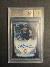 2014 Bowman Chrome Kyle Schwarber Black Wave Refractor Auto /15 BGS9.5 AUTO 10