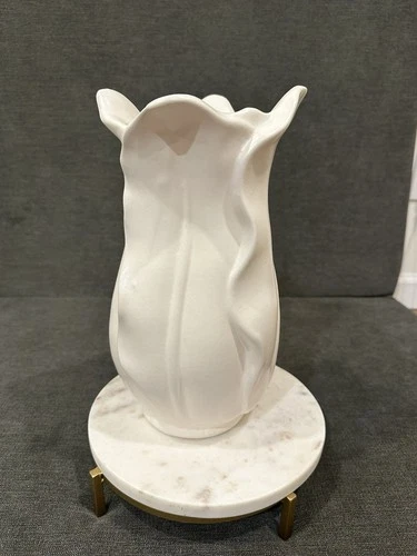 Vintage Stangl #2049 Large Ivory Ceramic Tulip Vase