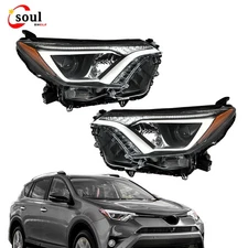 For Toyota Rav4 2016 2017 2018 Tube Bar Halogen Projector Headlights Left+Right