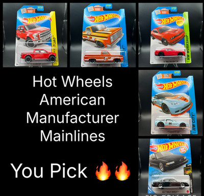 Hot Wheels Mainlines You Pick! American Manufactures - Buy In Bulk Save On Ship!