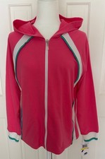 NWT Pink Sport Women s Size Medium Jacket Blue/White/Green