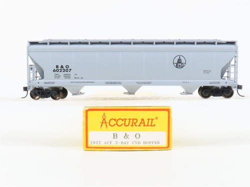 Holva cubierta HO Accurail 2022 B&O Baltimore y Ohio ACF 3 bahías #602207 - Actualizada | Zustand: Used