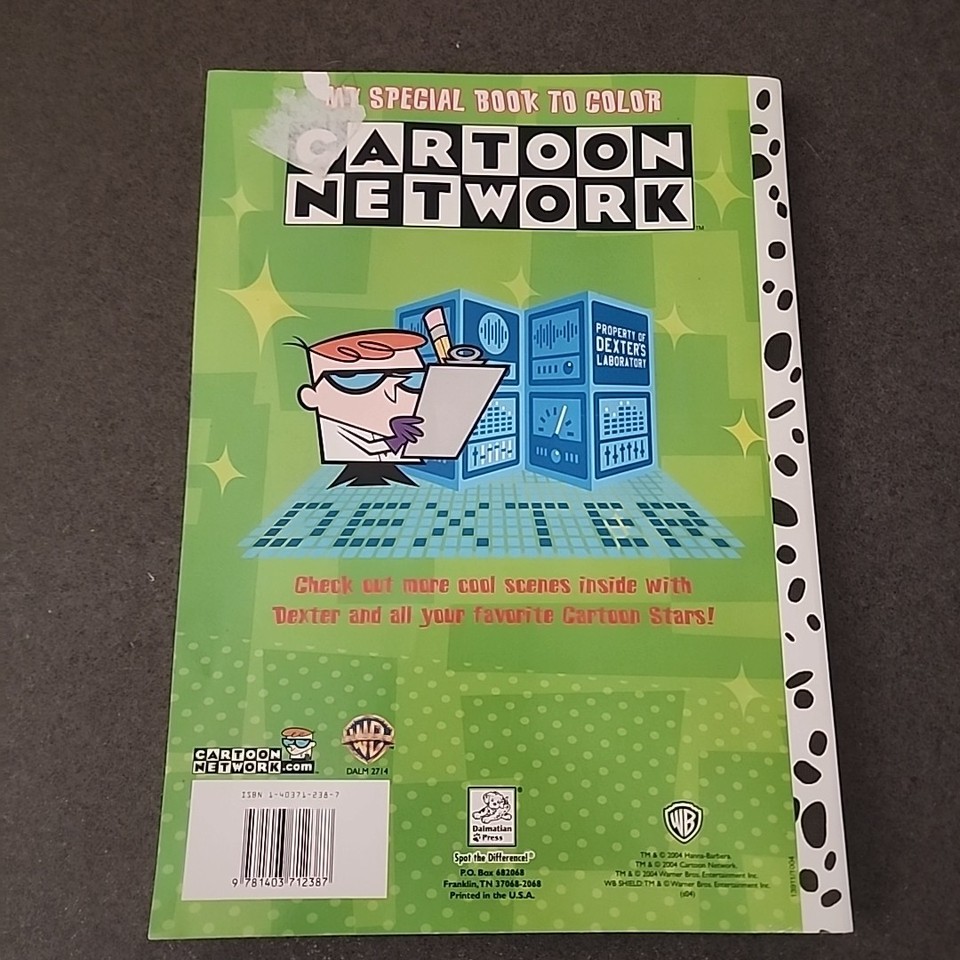 CARTOON NETWORK TOON TIME COLORING BOOK, DALMATIAN PRESS 2004 SCOOBY