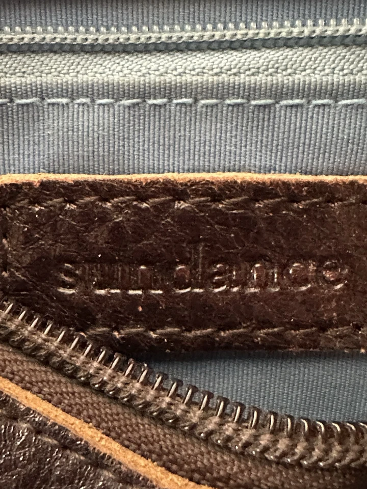 Cartera de cuero Sundance para mujer marrón bolso de hombro paquetes con cremallera Foto 3 de 4