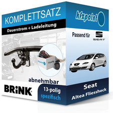 Für Seat Altea Fliessheck 09- BRINK Anhängerkupplung abnehmbar + 13polig E-Satz