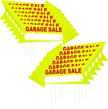 Wenqik 12 Pcs Garage Sale Signs with Stakes 17 x 6 inches, Yellow and Red