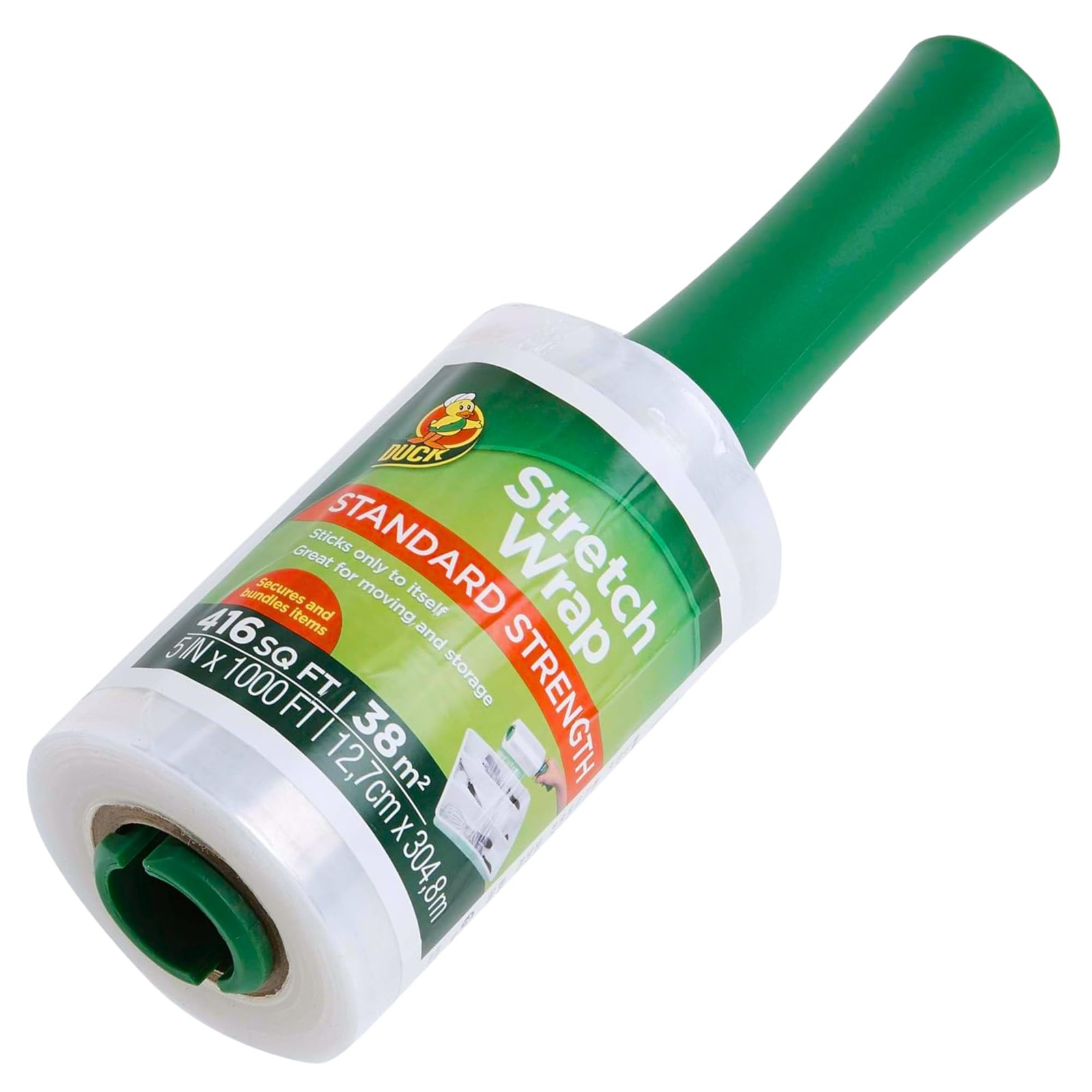 Duck Brand Stretch Wrap Roll Clear Plastic Wrap For Moving 5 In X 1000 Ft 1