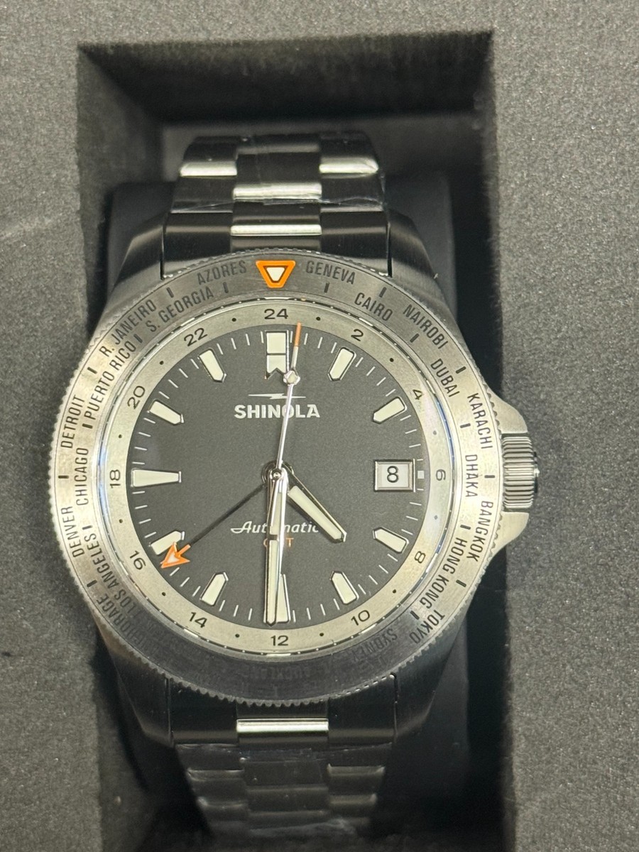 Shinola Monster Worldtimer GMT 40mm Black Dial Watch S0120315240