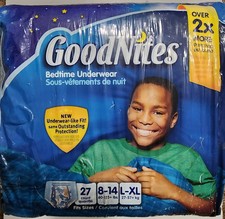 Vintage Goodnites XL 27ct Boys