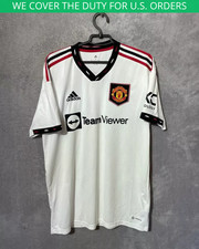 Ronaldo Manchester United Away football shirt Jersey White Adidas Mens Size M