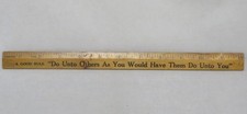 Vintage 1934 Coca Cola Bottling Company "Do Unto Others As You" Wooden Ruler EX
