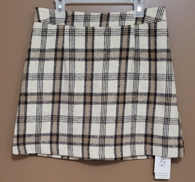 Dazy Girls Western Plaid Skirt Size M 10-12 Mini Cowgirl Lined Fleece Academia