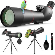 20-60 85 Spotting Scope with Tripod - Phone Adapter, Dual Focusing Spotter