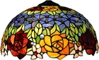 16 Inch Tiffany Style Stained Glass Lamp Shade Replacement Vintage Rose Lamps...