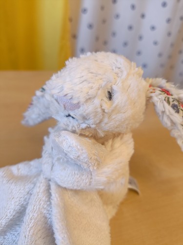 JELLYCAT Hase mit Schnuffeltuch Schmusetuch weiß mit Blumen Kuscheltuch Baby - Bild 6 von 14