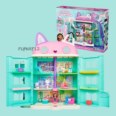 DREAMWORKS 2 Ft Gabby's Dollhouse Purrfect Dollhouse Playset W Accessories & Sounds