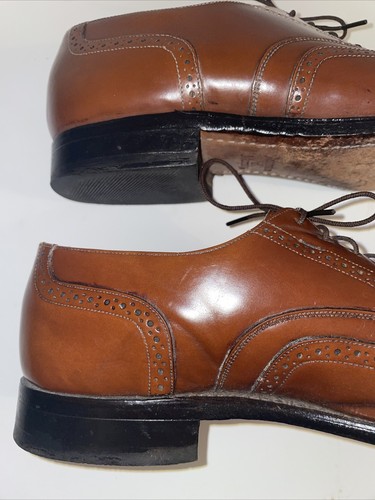 Vintage Johnston & Murphy Oxford Optima Shoes Men’s Size 7.5 Brown Leather - Picture 6 of 11