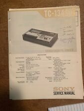 Original Sony Service Manual for TC Model Tape Players  Select One