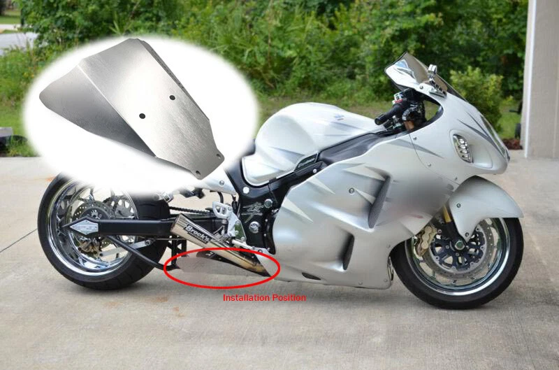 PARA SUZUKI HAYABUSA GSXR 1300 GSX1300R 99-07 PLATA ALA INFERIOR DEBAJO DEL VIENTRE Foto 4 de 4