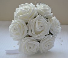 Flowergirl Bouquet. pearl or diamante & pearl spray. wedding flowers bridesmaid