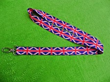 England Union Jack Lanyard with Metal Clip for Badge ID Card Holder