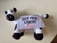 Chick-Fil-A Plush Holstein Black White Cow Toy Eat Mor Chikin