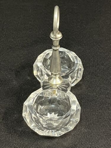 BACCARAT Ancien SALERON double En CRISTAL TAILLÉ - Imagen 3 de 8