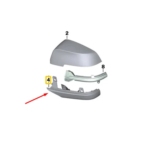 Genuine OEM Door Mirror Housing For BMW 51167308647