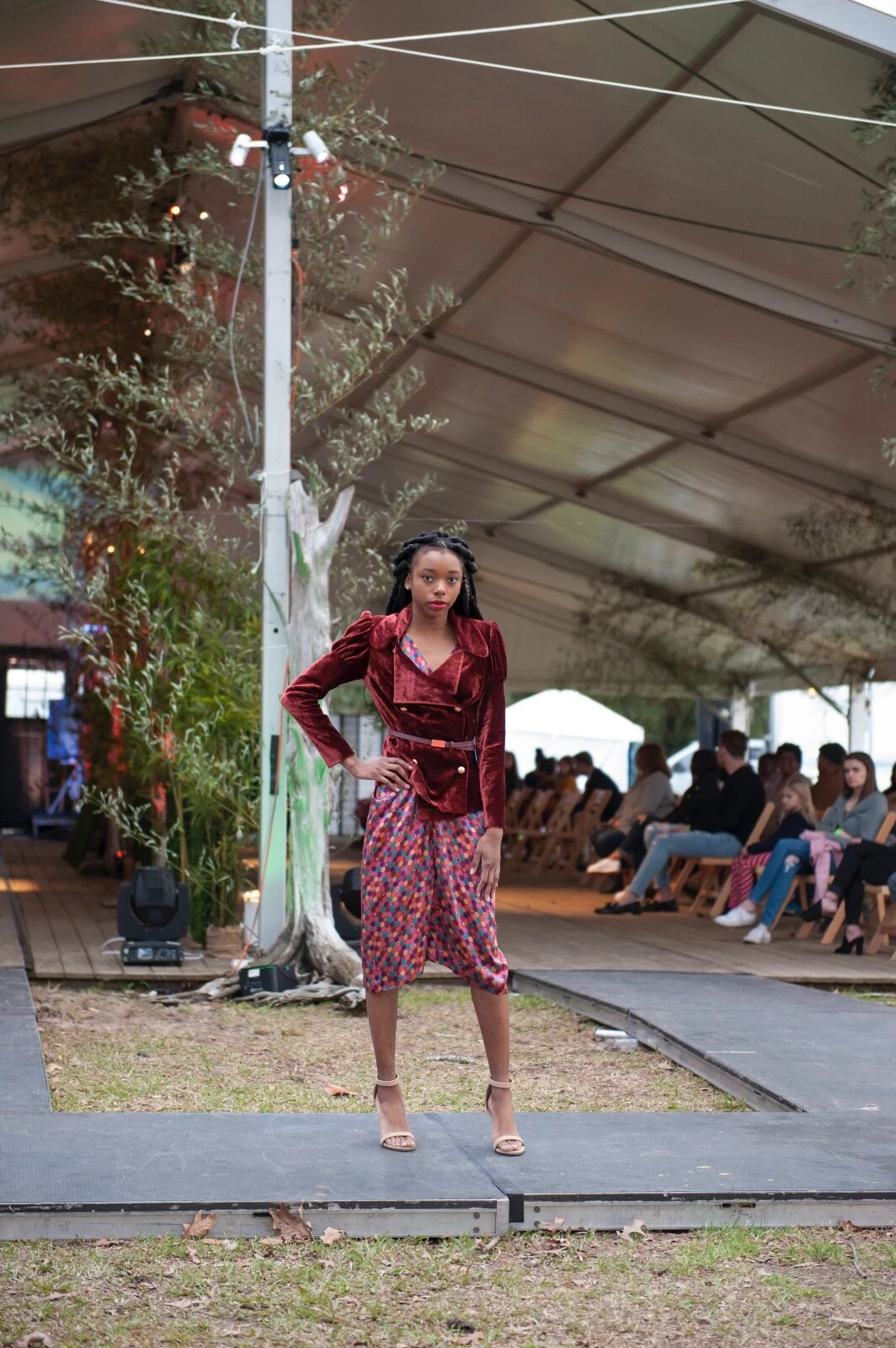 Abito origami Kenzo stampa geometrica seta taglia S