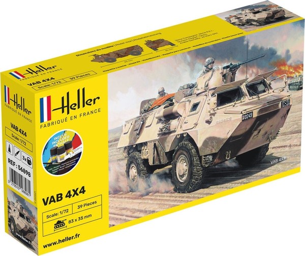 Heller Bausatz 56898 - Starter Kit SchüTzenpanzer - SpäHpanzer Vab 4X4 1:72-image