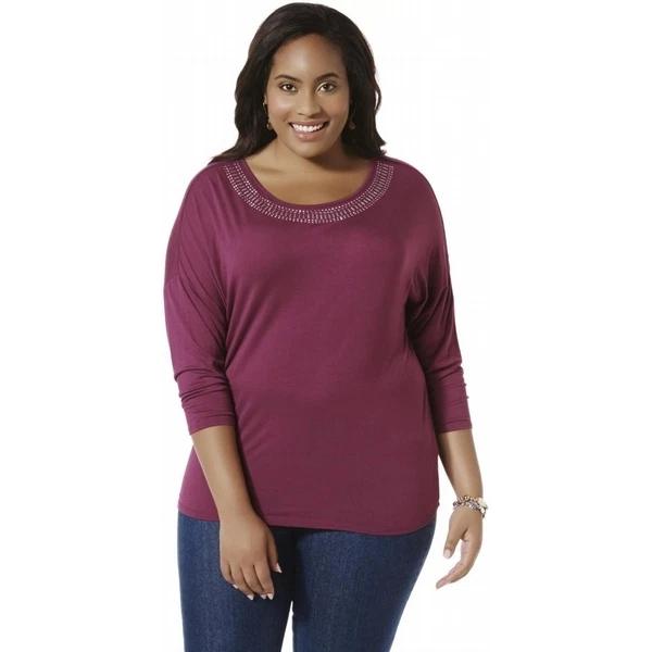 Haut Léger En Soie Rose-orange Jaclyn Smith - Taille Plus XL - Occasion Très Bon état