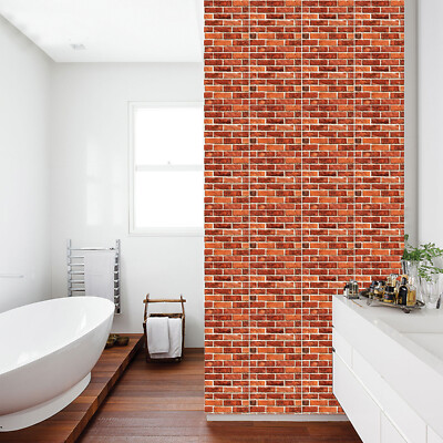 3D Tile Brick Wall Sticker Waterproof Wallpaper 10/20Pcs PVC Self-adhesive Panel