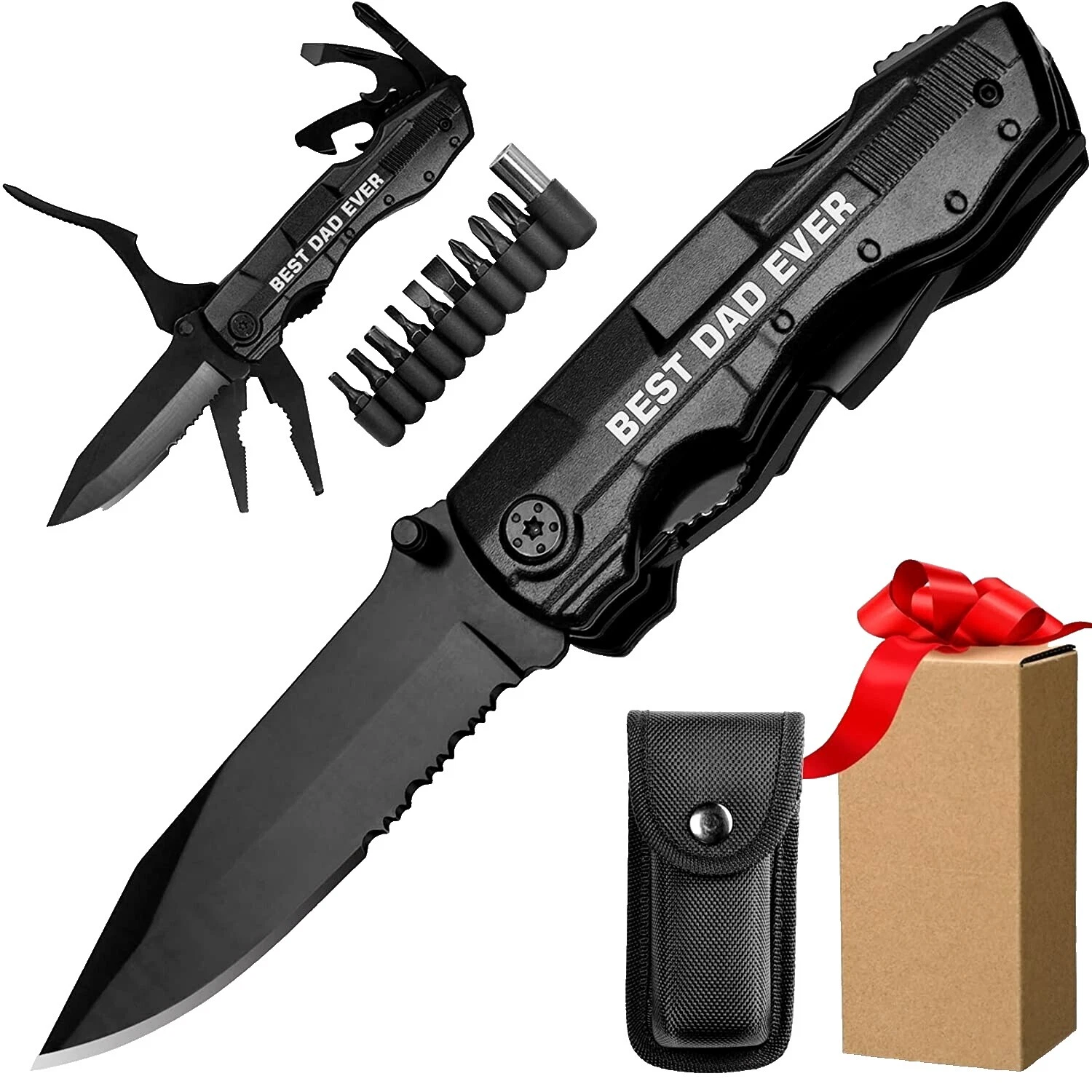 Military Stainless Steel Handle Black Collectible Folding Knives