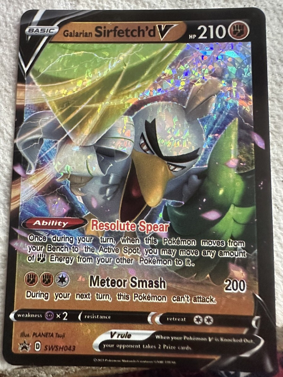 Galarian Sirfetchd V Gold Foil Fan Art Pokemon Card Display Card Galarian Sirfetchd V Gold Foil Fan Art Pokemon Card Display Card