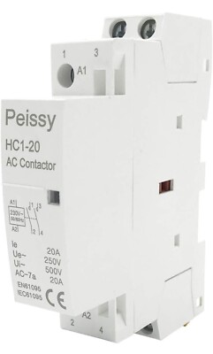 AC Contactor HC1-20 110V 20A 2 Pole Universal Circuit Control DIN Rail Mount