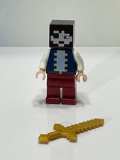 Lego Minecraft Pirata Espada Dorada Minifigura Usado Buen Estado MIN068 #9