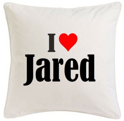 KISSENBEZUG I LOVE JARED 40CMX40CM AUS MIKROFASER